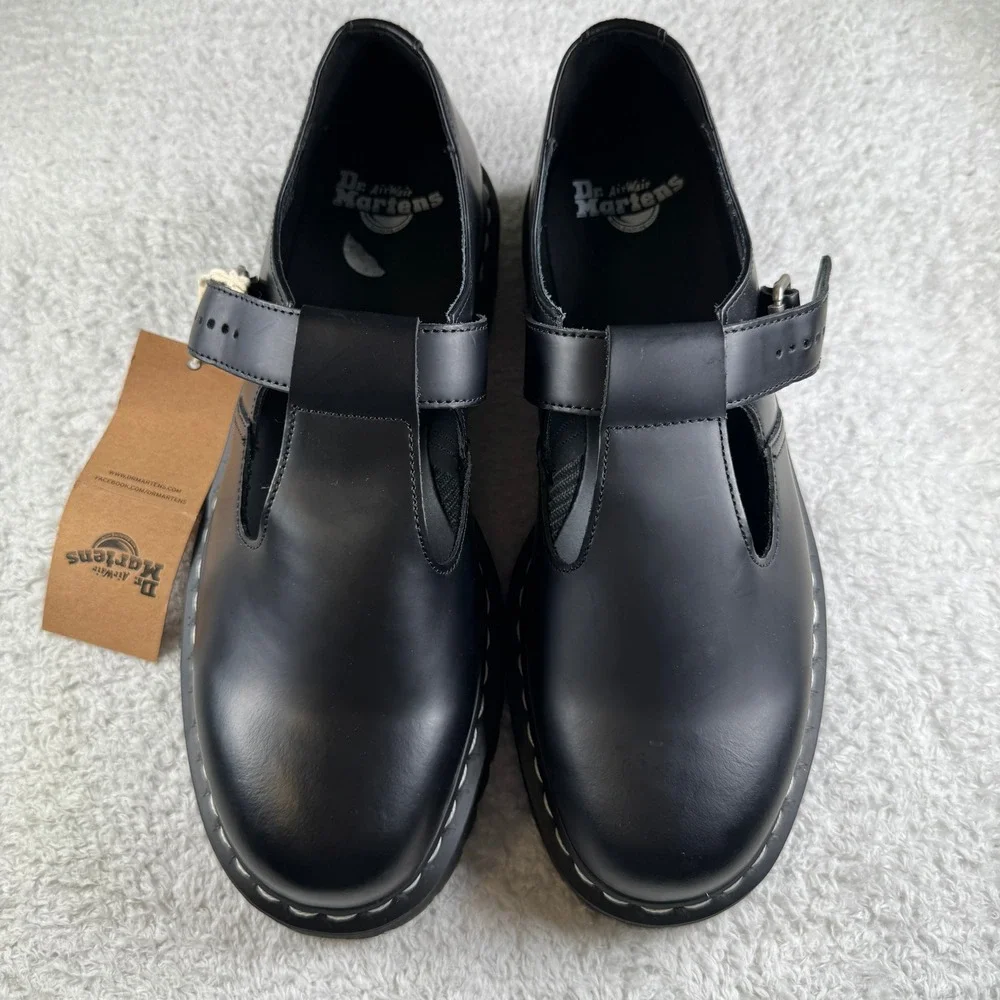 Dr. Martens Polley Bex WS Men 11 Black New Platform Mary Jane Shoes NEW NWT